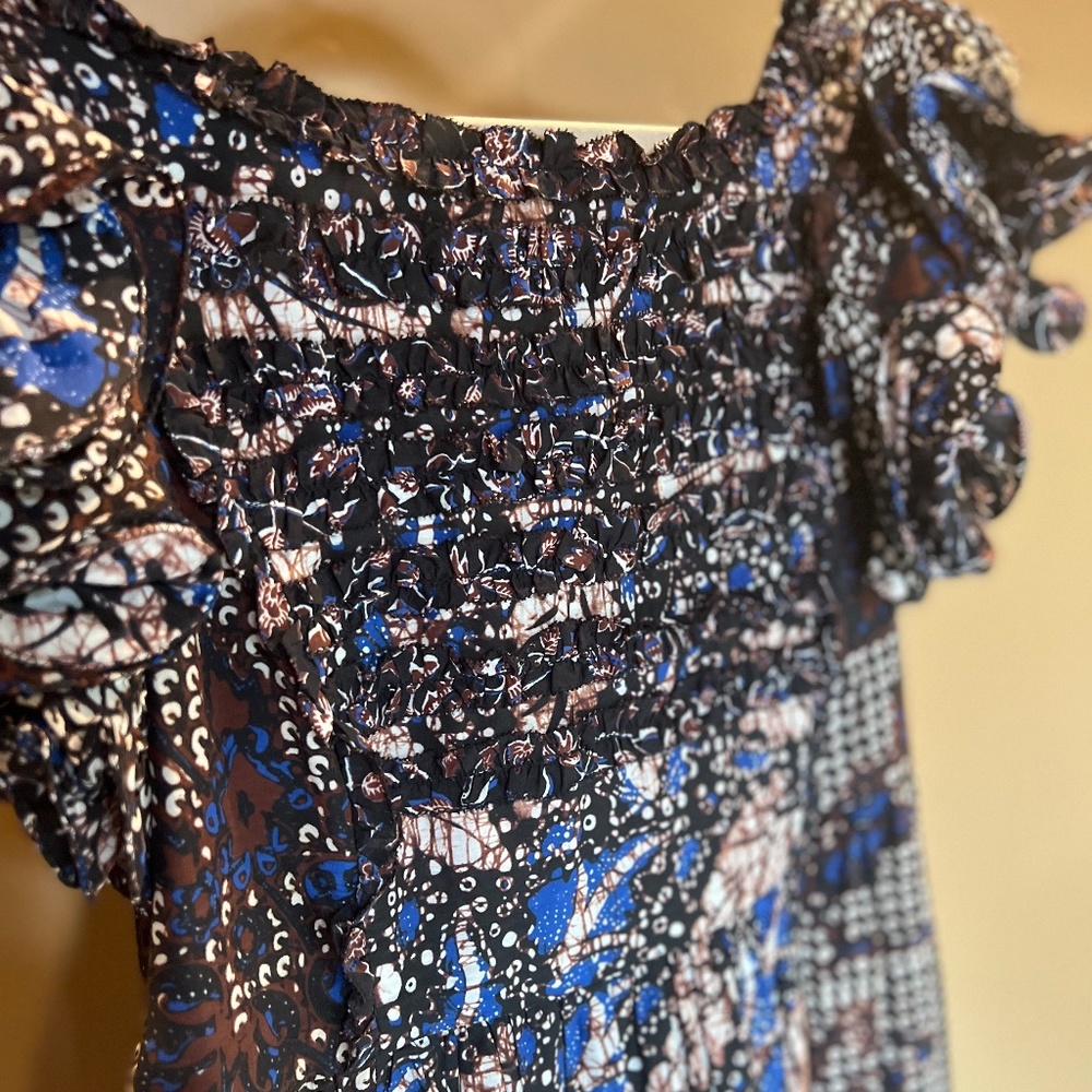 Ulla Johnson Zoya Indigo Silk Dress